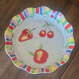 Style Eyes Fruit Stripe Pie Pan Dish